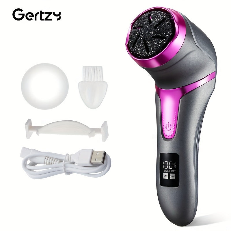 Rechargeable Electric Callus Remover with LCD Display USB Charging 2 Speeds Dead Skin Removal