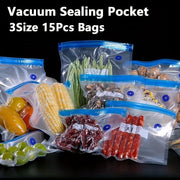Reusable Food Vacuum Storage Bags Set in Various Sizes for Fresh Food Preservation