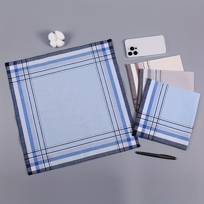 Set of 6 Cotton Handkerchiefs for Men Soft Vibrant Modern Patterns