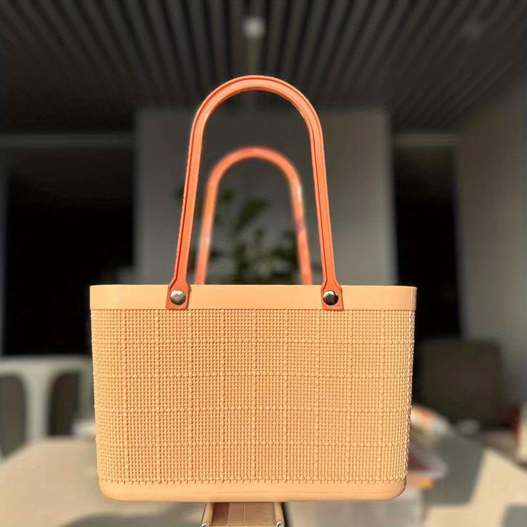 Cestas de almacenamiento de plástico para lavandería para mujeres y bebés, patrón de lino, duraderas