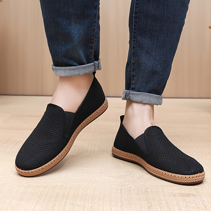 Men's Breathable Mesh Slip-On Casual Shoes Lightweight Summer Low-Top