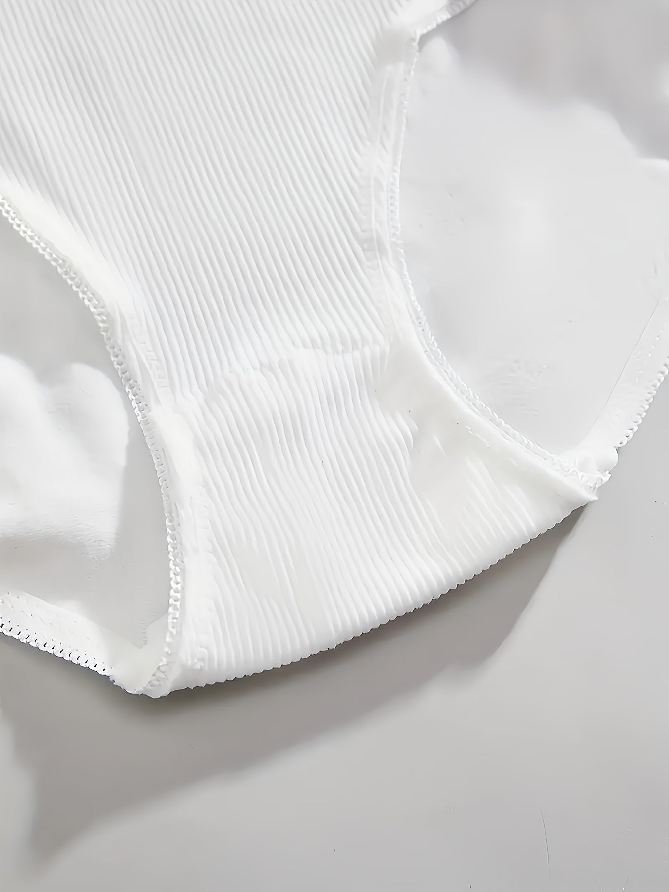 Women's Lingerie Set Ribbed Push-Up Bra and Stretchy Briefs Solid Nylon Blend