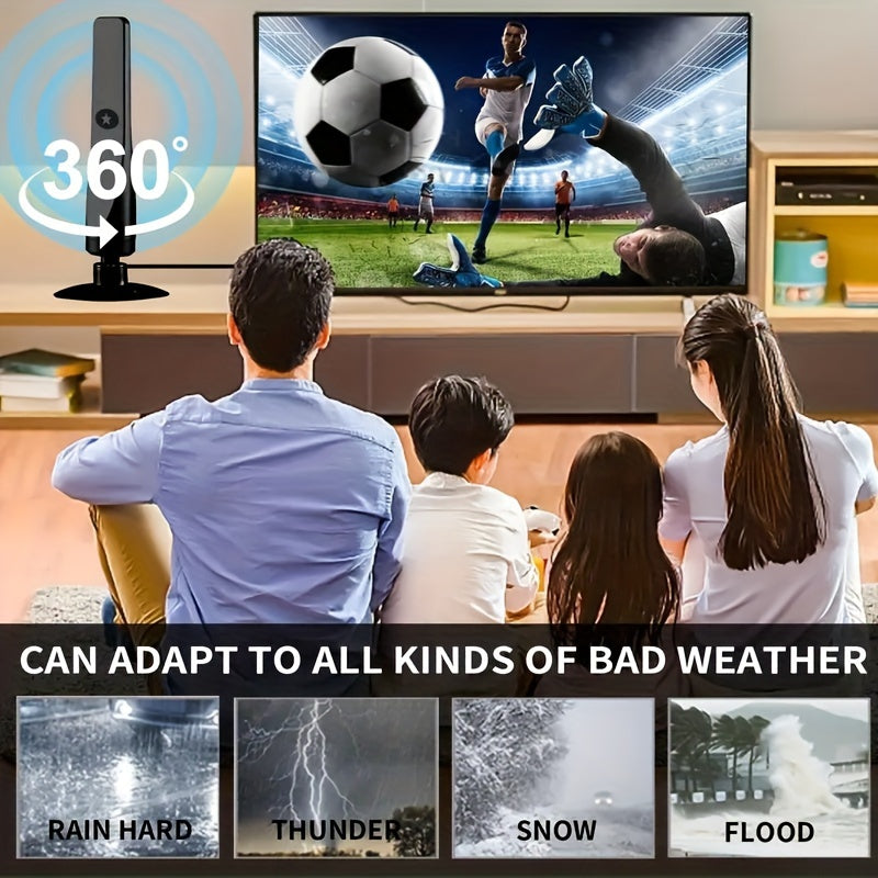 Indoor DTV Antenna with Amplifier 360 Mile Range 4K Ultra HD USB Powered