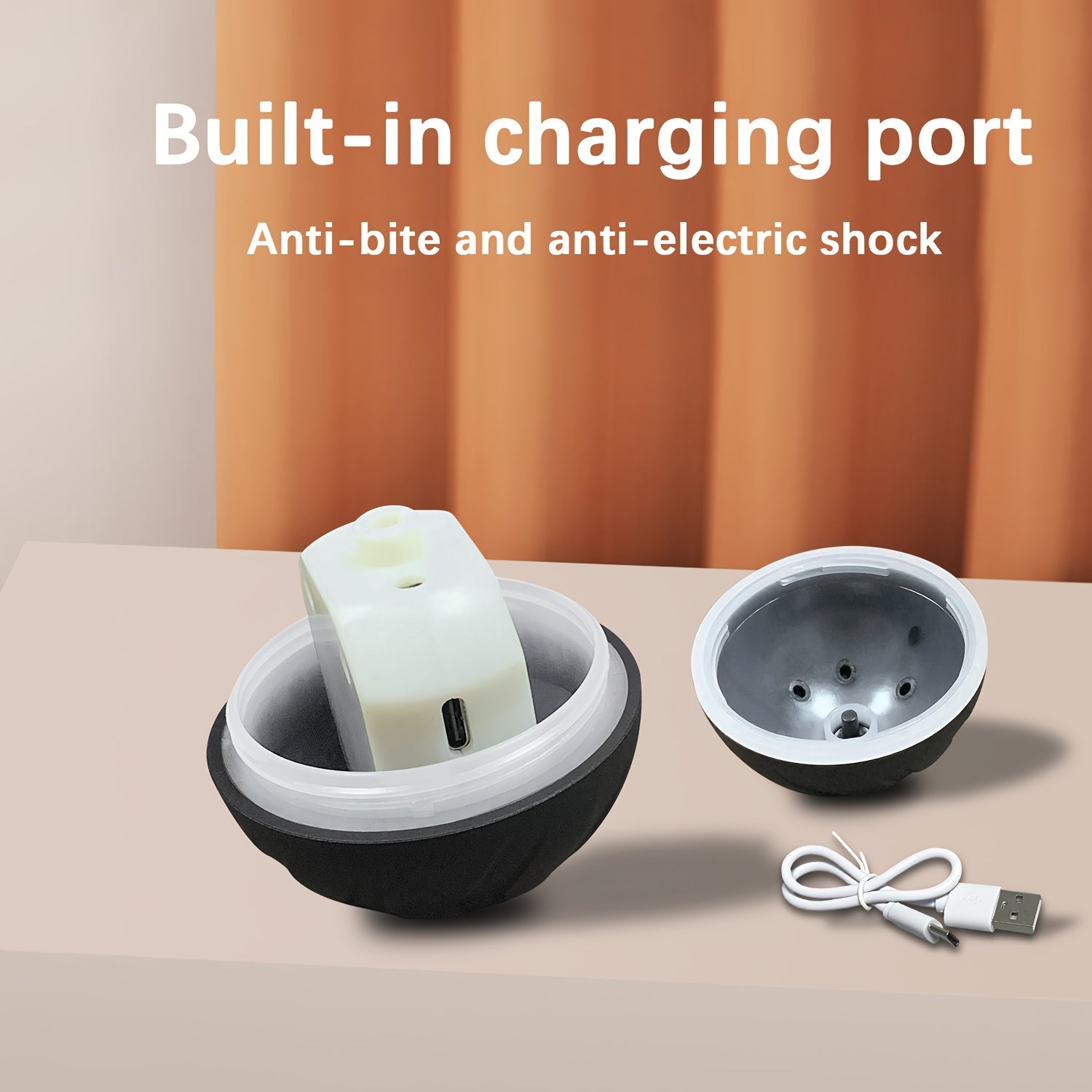 Large Silicone Pet Jumping Ball with LED Lights USB Rechargeable for All Breed Sizes