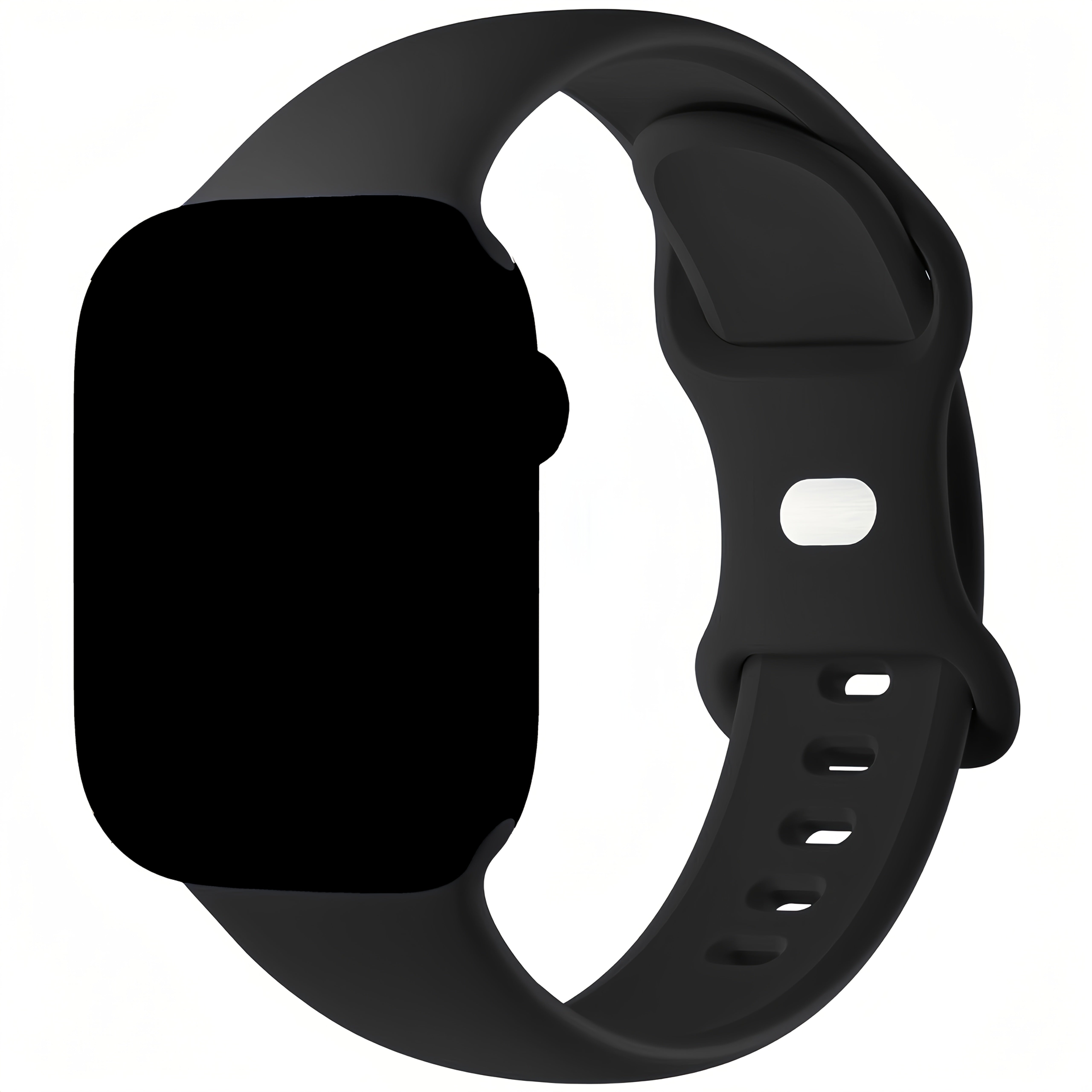 Silicone Waterproof Sport Band for Apple Watch 42mm 44mm 45mm 49mm Compatible with Series SE 1-9 Ultra