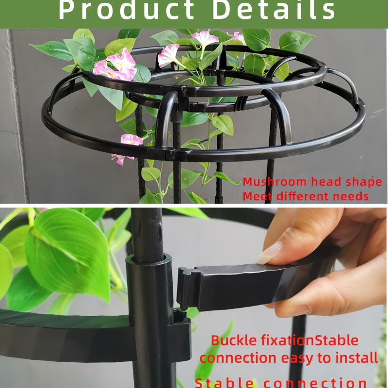 Qora metall qo‘ziqorin gullari tokchasining ko‘tariladigan uzumzorlar uchun bog‘ni qo‘llab-quvvatlash ramkasi