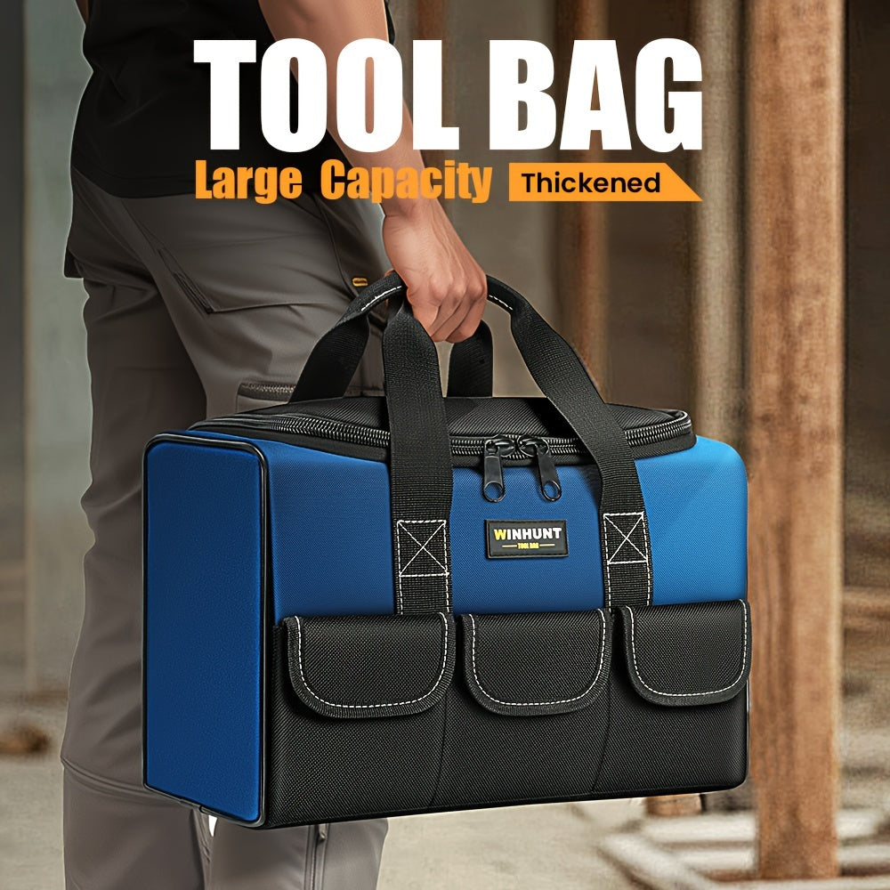 Durable Polyester Tool Bag Large Capacity Portable Organizer for Electricians and Construction Workers in Mixed Colors