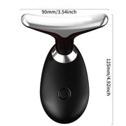 Light Beige Facial Massage Device with Vibrating Heat Rechargeable USB Home Spa Gift