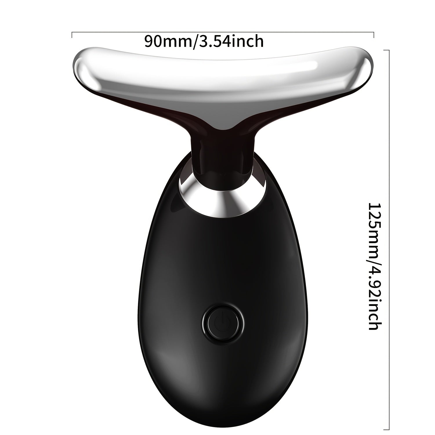 Light Beige Facial Massage Device with Vibrating Heat Rechargeable USB Home Spa Gift