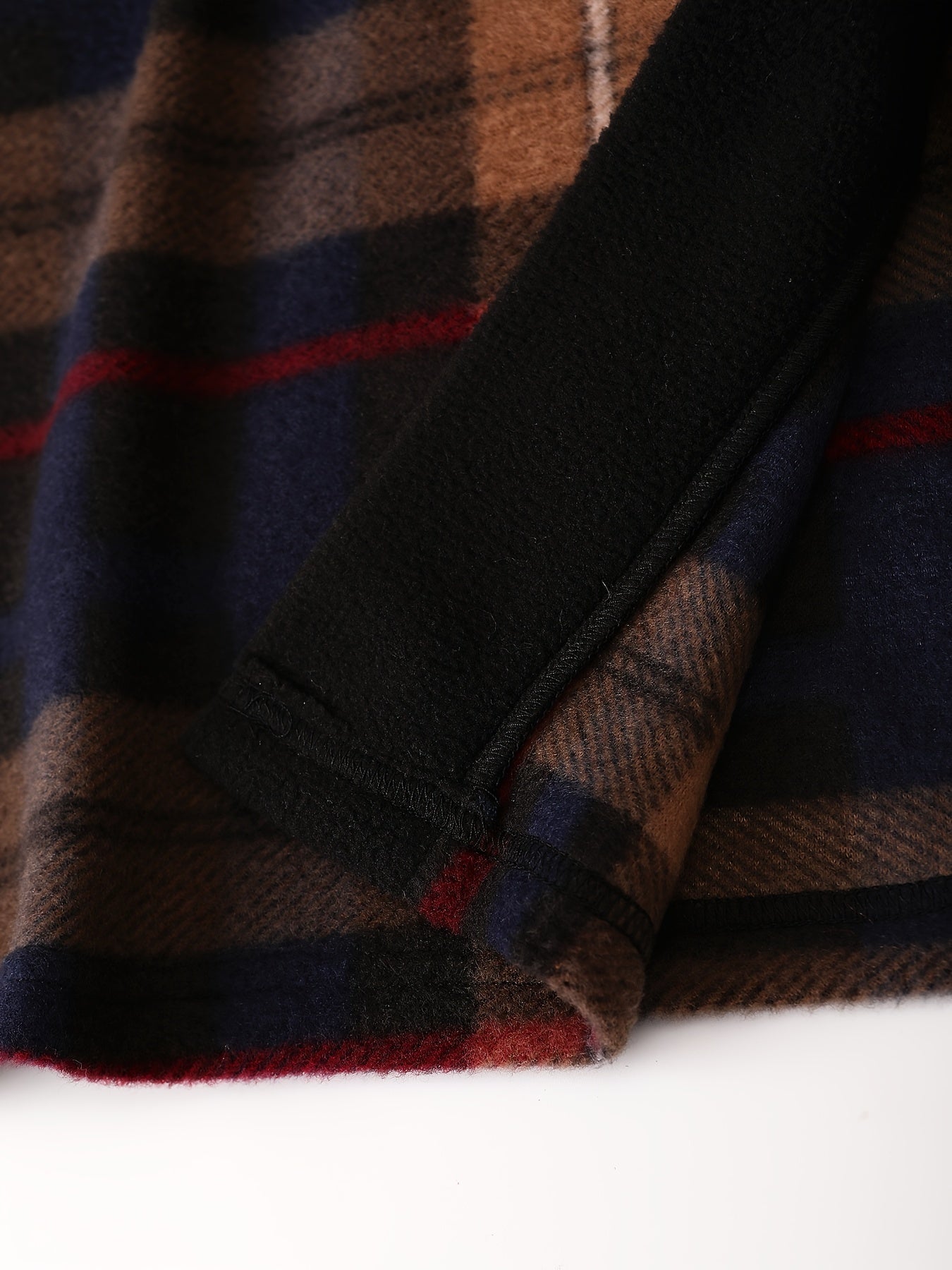 Men's Checkered Fleece Robe with Pockets, Long Sleeve, Fall Winter Lounge Nightwear