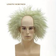 Green Curly Fiber Wig for Halloween Cosplay Costume Accessory