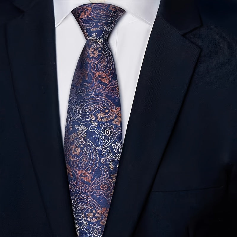 Erkaklar uchun jigarrang naqshli zipli bog'lam, rasmiy ish, to'y va tadbirlar uchun