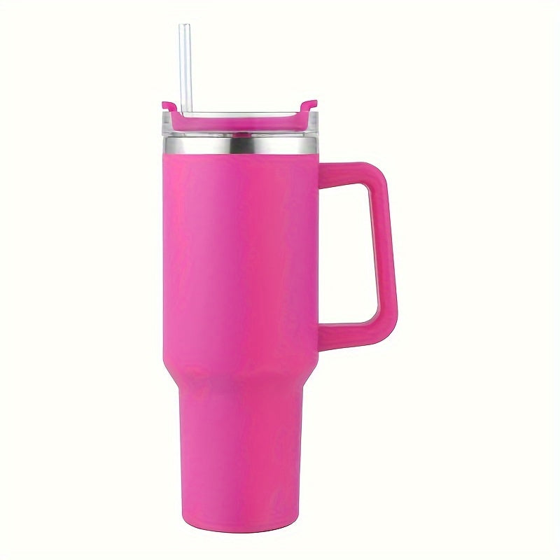 40oz Insulated Stainless Steel Tumbler with Handle and Straw Lid Leak-Proof Travel Mug