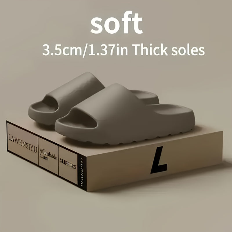 Унисекс oversized домашние и уличные тапочки на slip-on черный, белый, коричневый