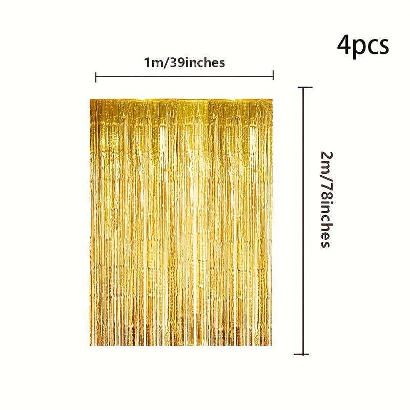 Gold Rain Ribbon 2m Decorative Ribbon for Weddings Parties Holidays and Events