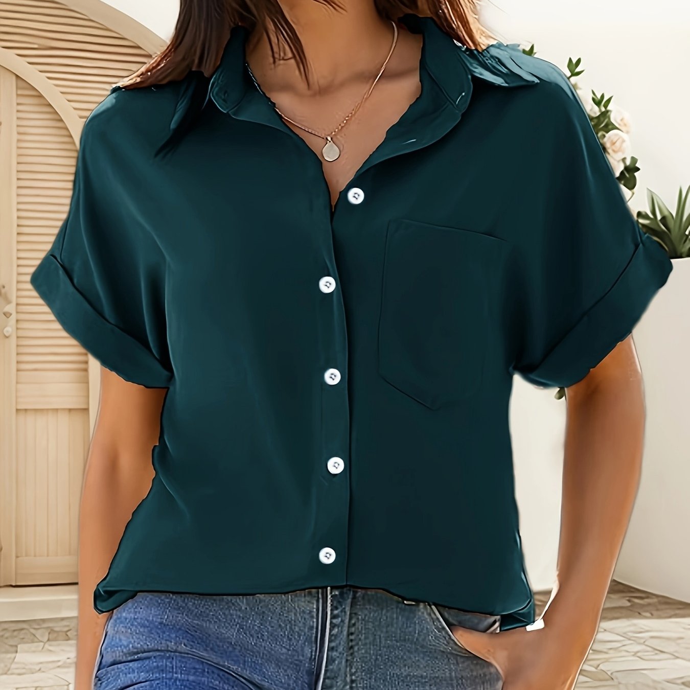 Plus Size Women's Casual Stylish Loose Summer Shirt Hot Trendy Top