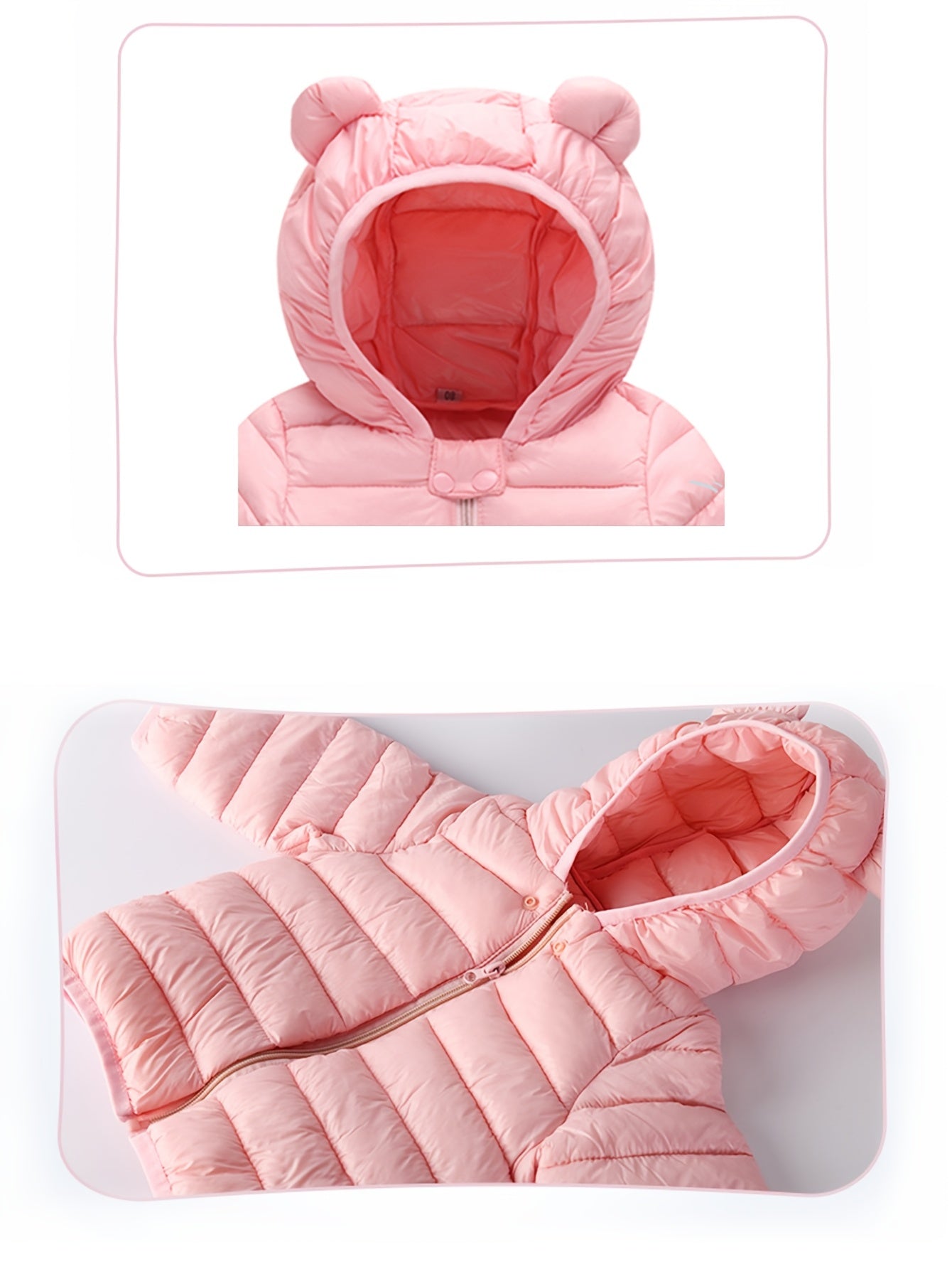 Детский пуховик с капюшоном, легкий, теплый, осень-зима, мальчики и девочки, полиэстер, однотонный