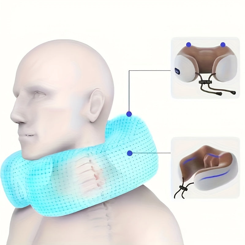 USB Rechargeable Massage Pillow for Neck Support Travel Office Home