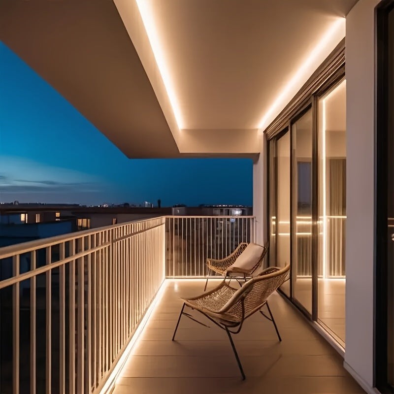 Светодиодная неоновая лента теплого белого цвета с питанием от USB, 200 см гибкого освещения с управлением кнопкой для различных пространств, не требует батареек или пульта.