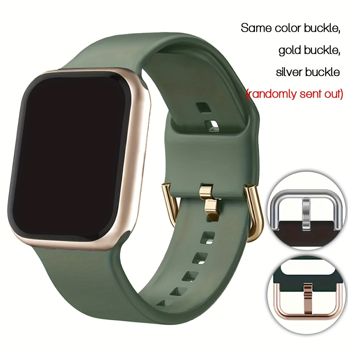 Sport Silicone Watch Band for Apple Watch Series 1-10 Compatible with 38mm to 49mm Men Women