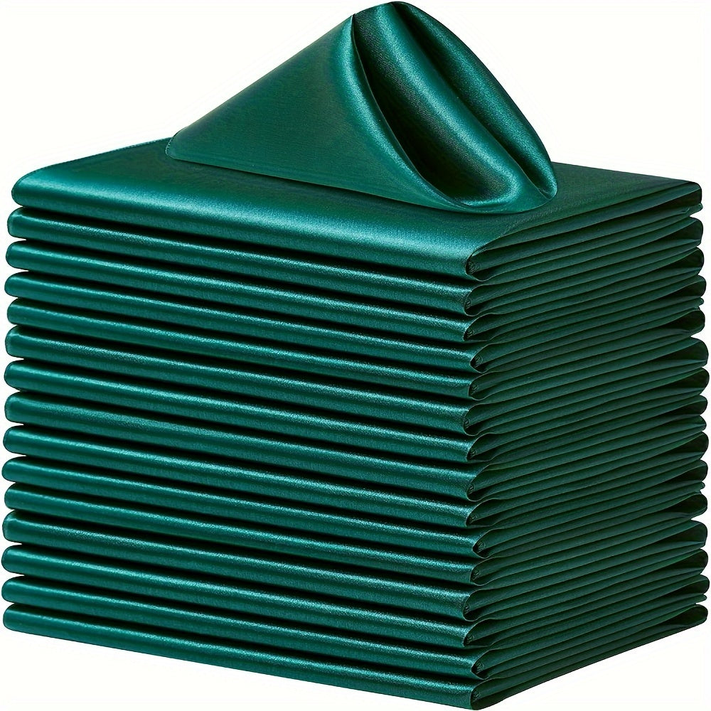 16-Pack Light Blue Square Polyester Napkins 43.18x43.18 cm for Restaurant Events Parties