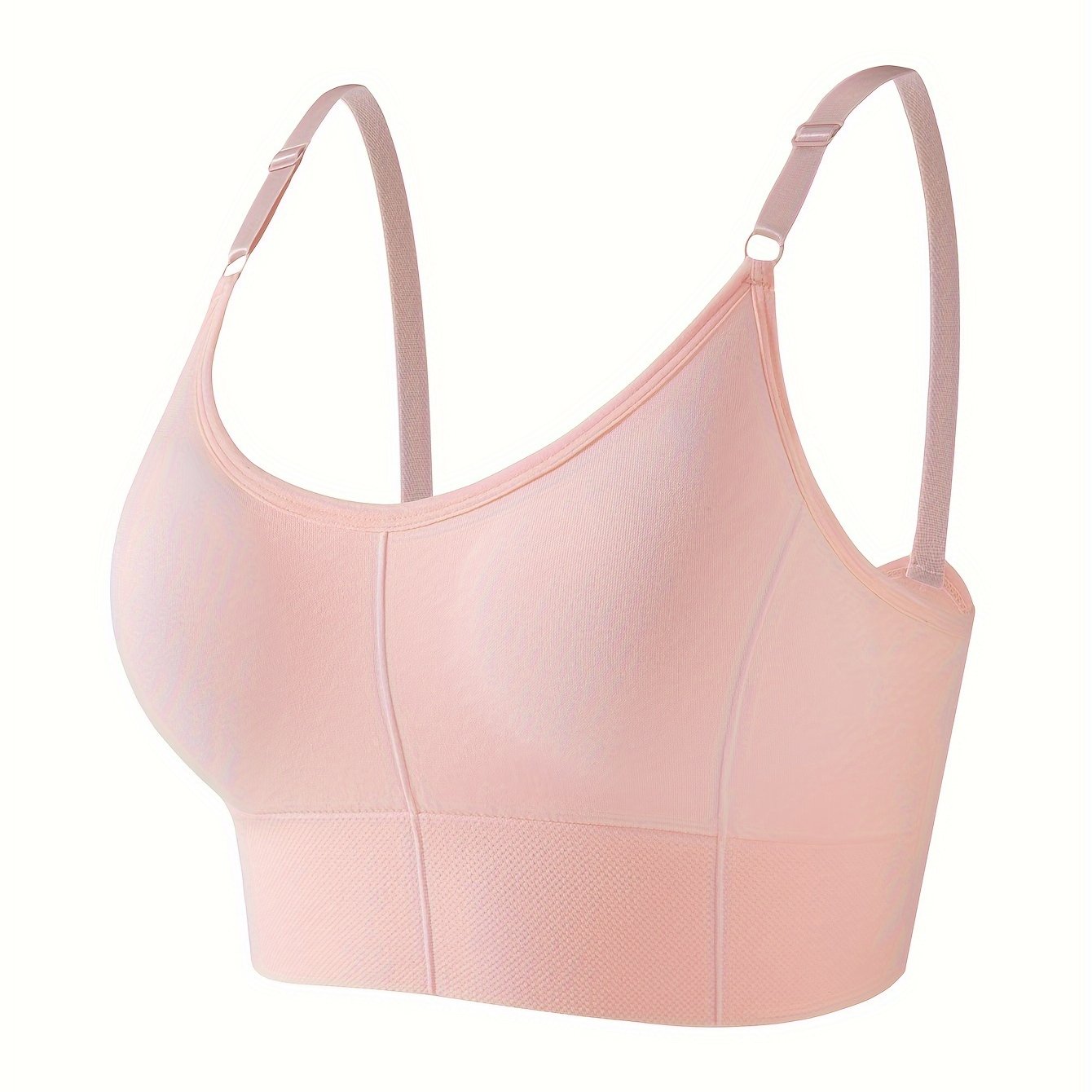 Women's Gray Wireless Bra with Removable Pads and Breathable Nylon Blend