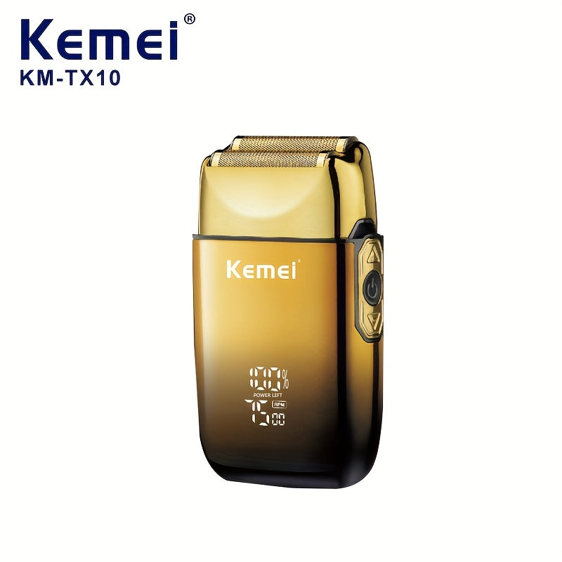 Afeitadora eléctrica para hombres, recargable por USB, impermeable, kit de recortadora de barba