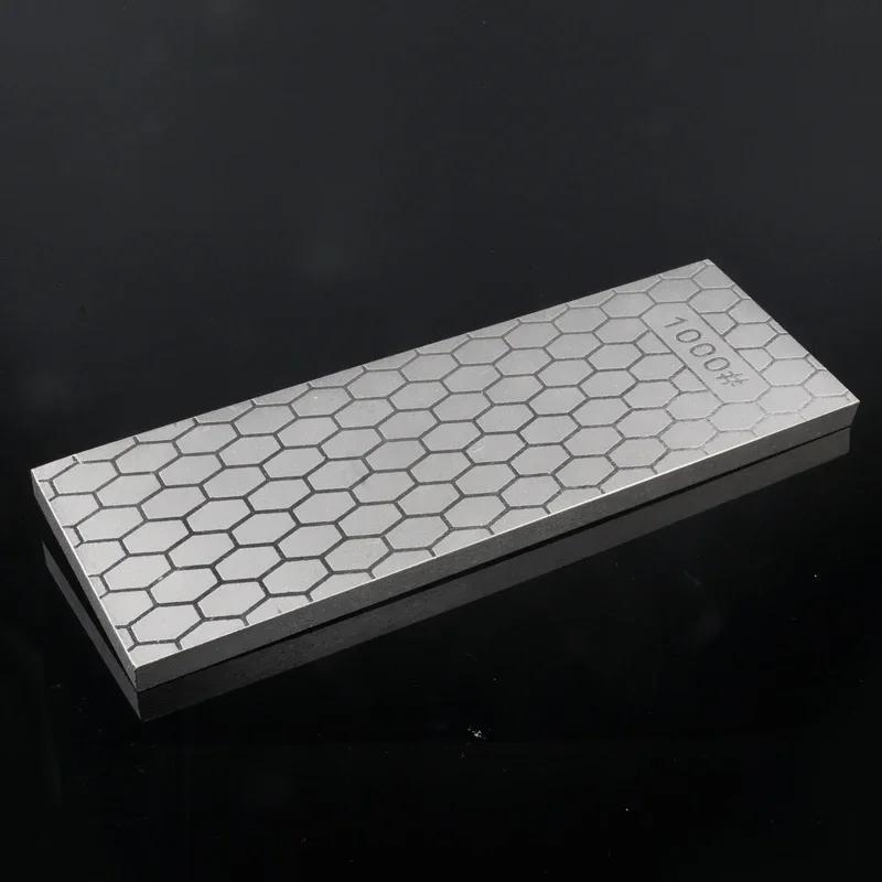 Olmos pichoqni qirqish uchun ikki tomonlama, 400/1000 qumli, sirpanmaydigan asosli oshxona asbobi