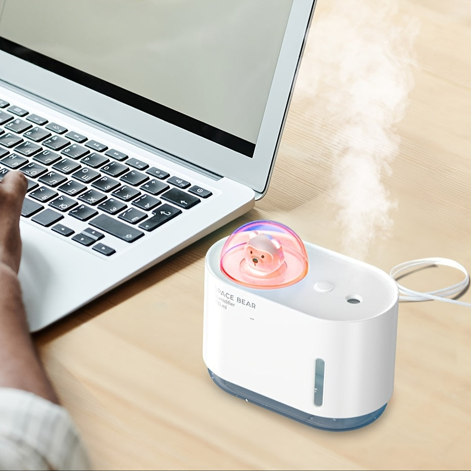 Тихий охлаждающий увлажнитель с цветной ночной подсветкой, портативный USB для офиса и спальни