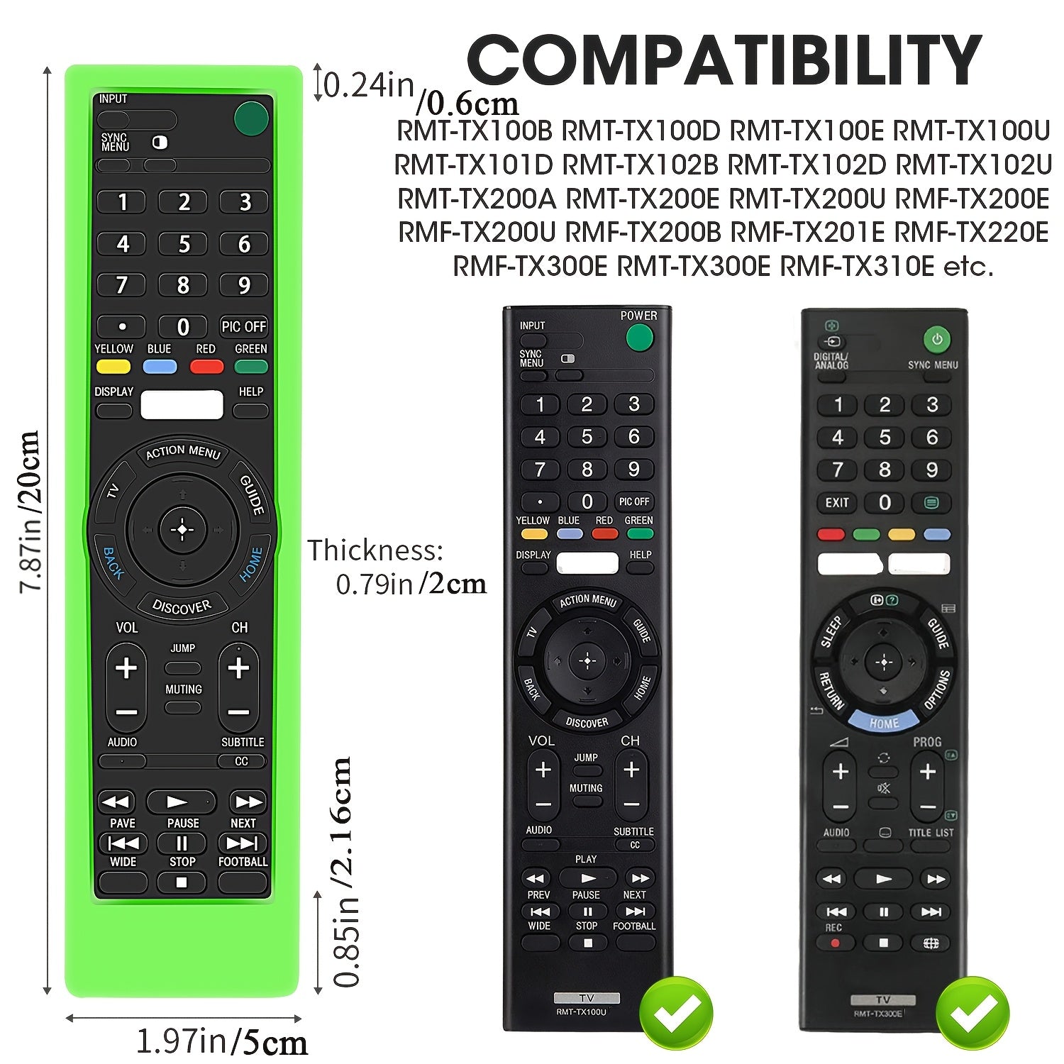 Funda protectora de silicona para mandos a distancia de Smart TV, antideslizante, duradera, verde y negro