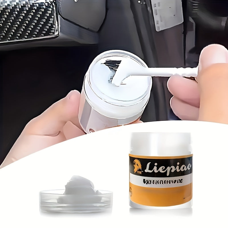 100g Multi-Purpose Car Lubricant White Grease for Door Track Maintenance with Brush Set
