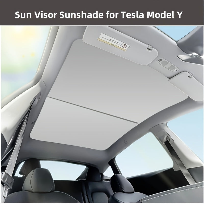 Retractable Glass Sunshade Roof for Model Y UV Heat Insulation