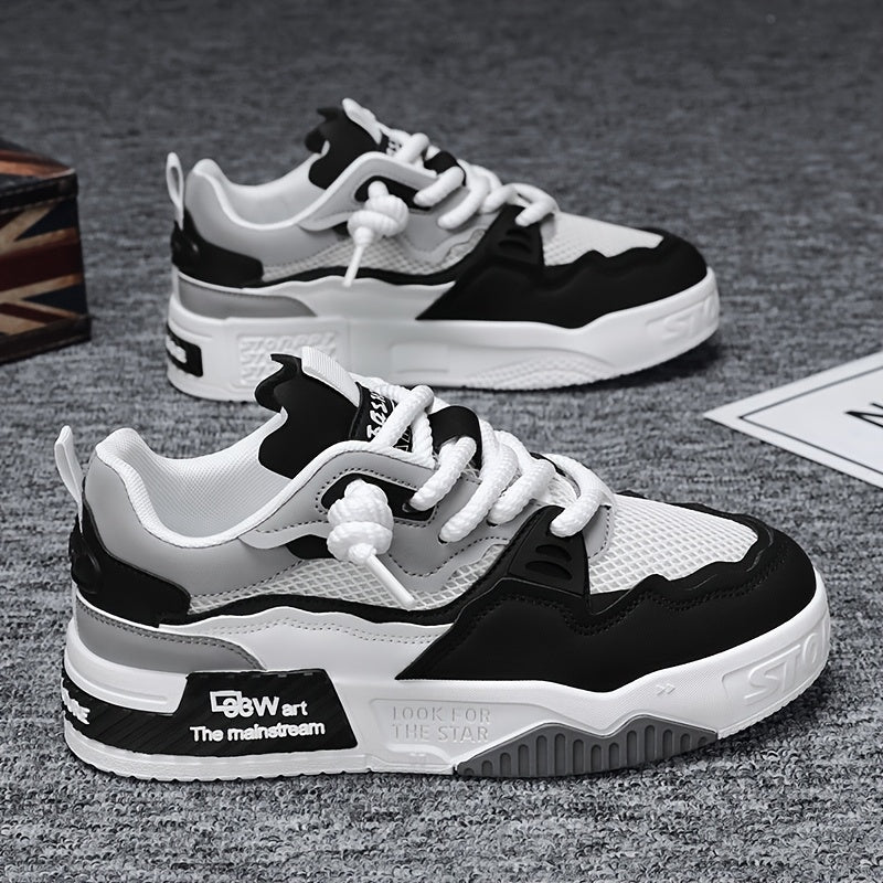 Men's Color Block Breathable Casual Sneakers Non-Slip All-Season