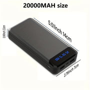 20000mAh Portable Power Bank Fast Charging USB-C USB-A Universal Compatibility Compact Travel Emergency