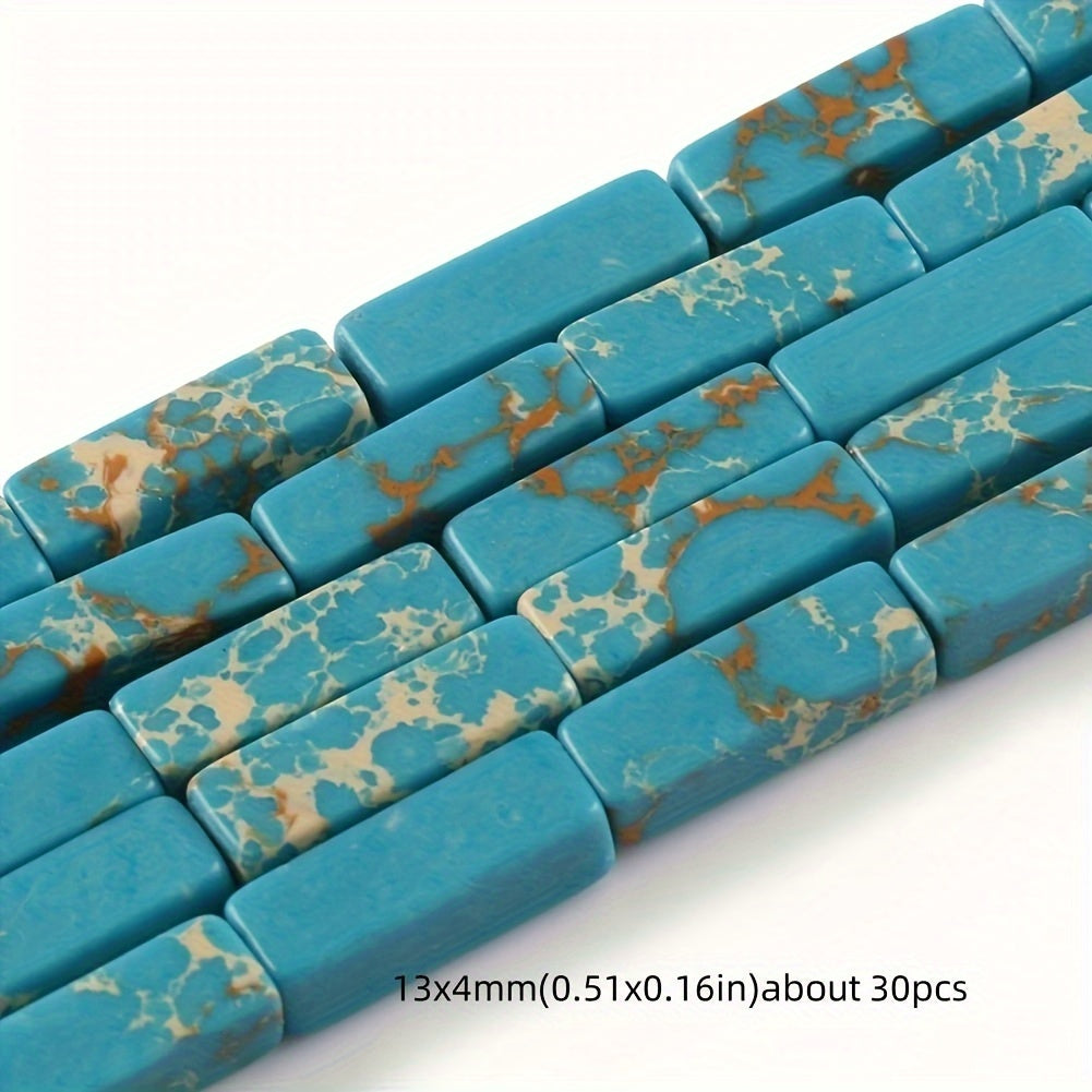 Natural Stone Jasper and Shoushan Beads Set for Jewelry Making Multicolor Cylindrical