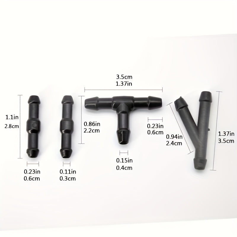 Universal Car Windshield Wiper Nozzle and Hose Adjustable 4-Way Spray