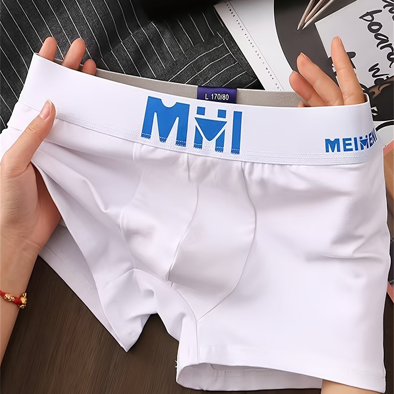 Men's Cotton Boxer Briefs 3-Pack Medium Stretch Solid Color Athletic Underwear for Youth