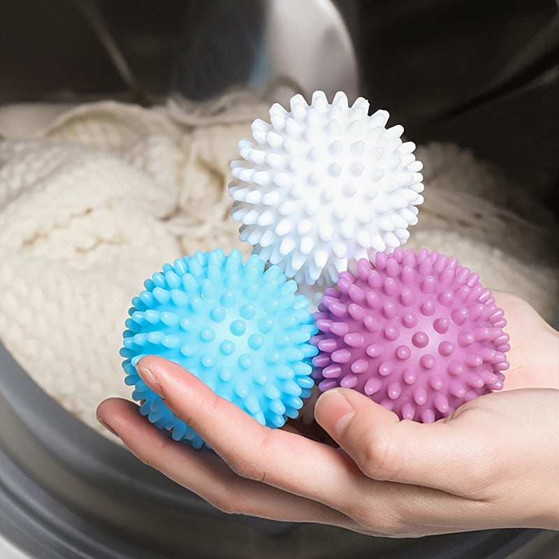 Set of 4 Reusable Laundry Balls with Lint Remover Fabric Softener Anti-Roll Wrinkle Reducer