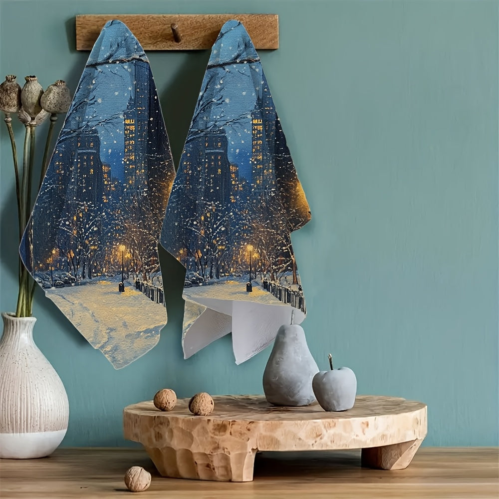 2 ta Ultra Soft oshxona sochiqlari to'plami 40x60cm, namlikka chidamli, bayram bezaklari