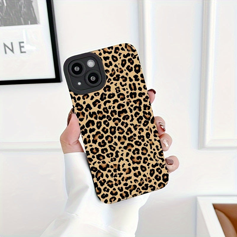 Leopard Print Phone Case for iPhone Samsung Redmi Anti-Fall Soft Thickened