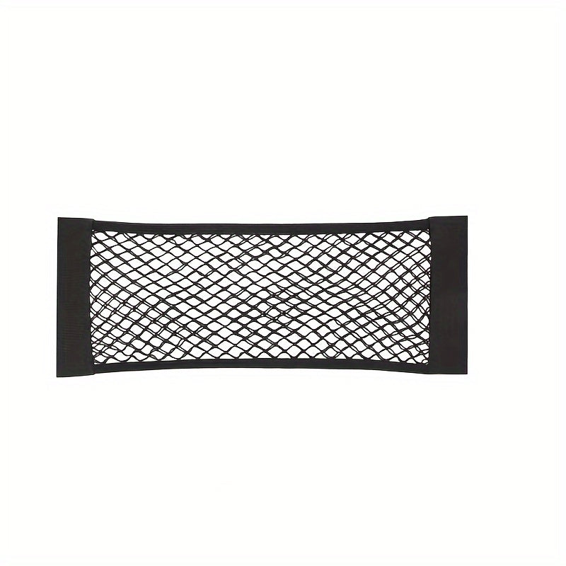 Universal Car Seat Back Storage Bag with Elastic Rope Net Organizer