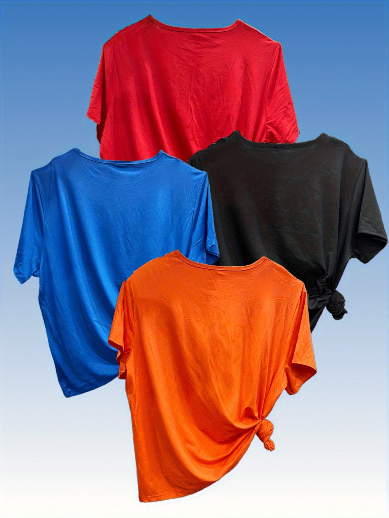 Women’s Graphic T-Shirts Polyester Blend Short Sleeve Casual Tops Vibrant Colors