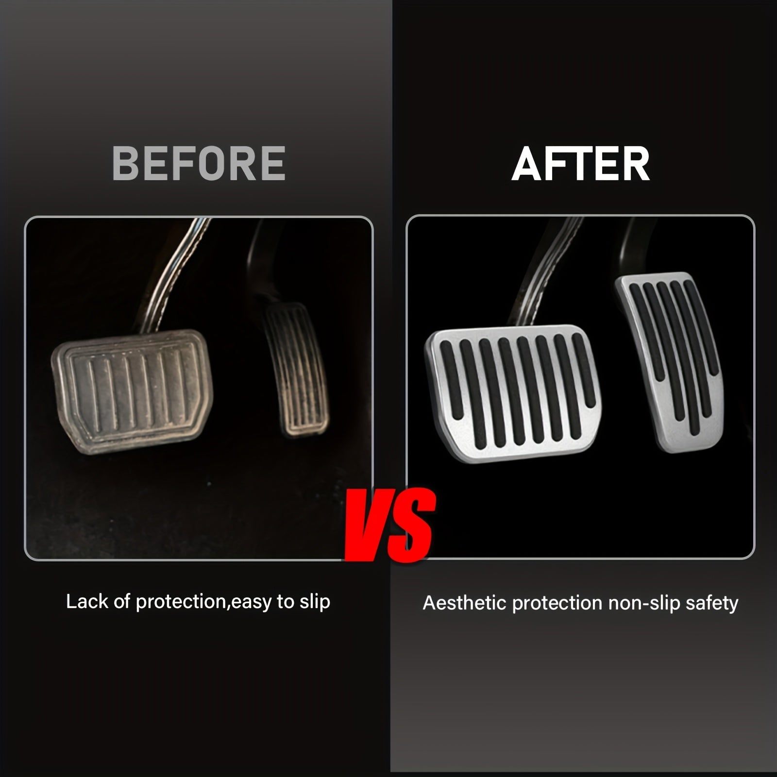 Car Pedal Pads Set Non-Slip Aluminum Brake and Accelerator Covers for Model 3/Y