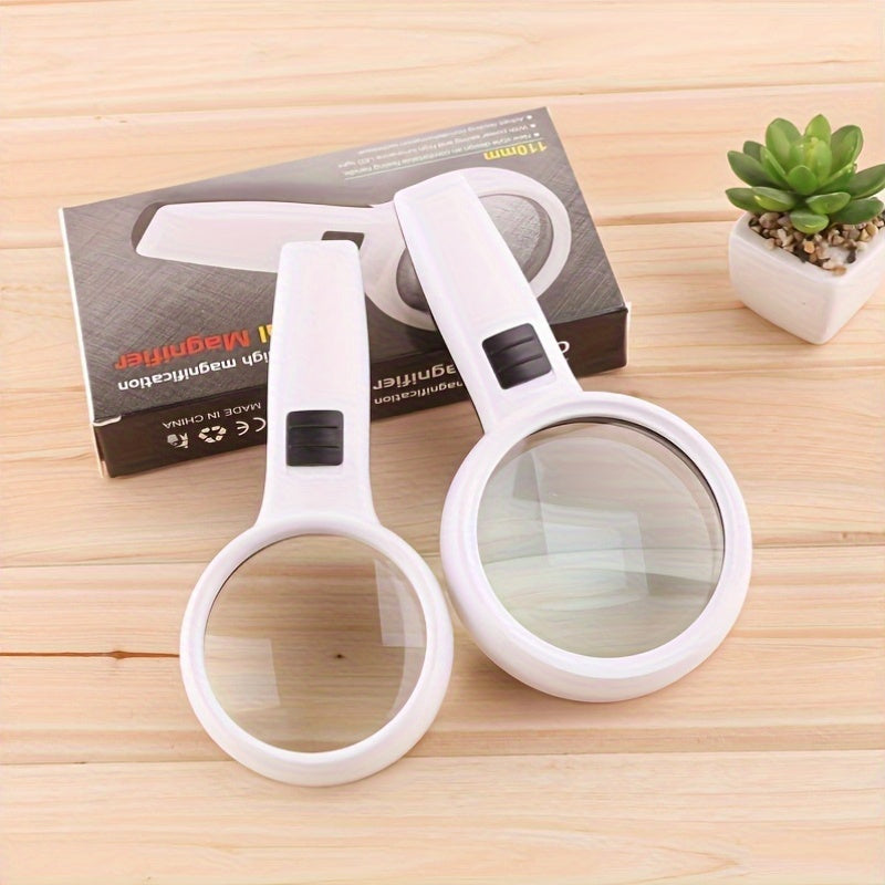 Handheld Magnifying Glass with LED Light 30X 45X Dual Lens for Jewelry Reading Repair
