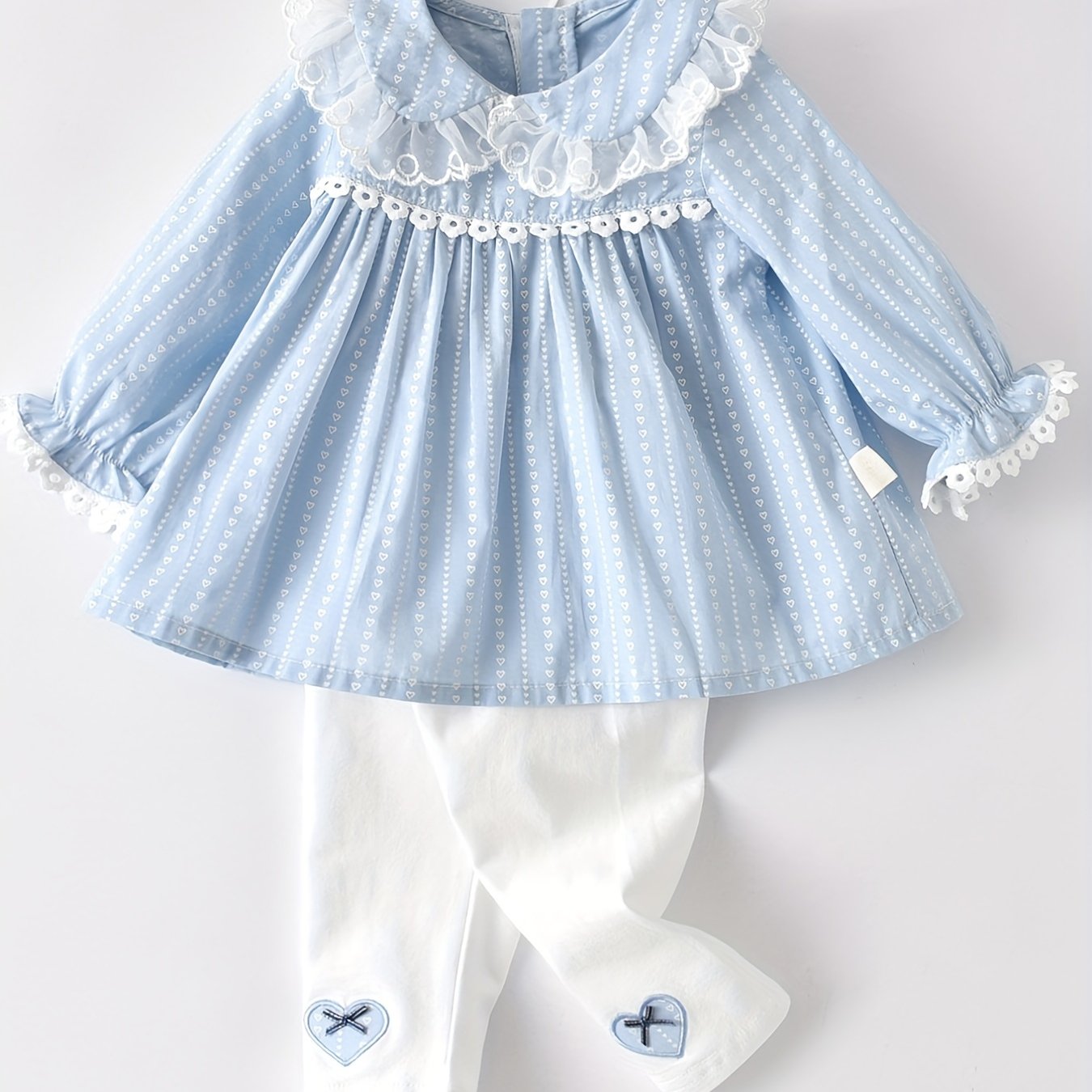 Детский костюм для девочек из двух частей из хлопка в западном стиле, для осени и весны