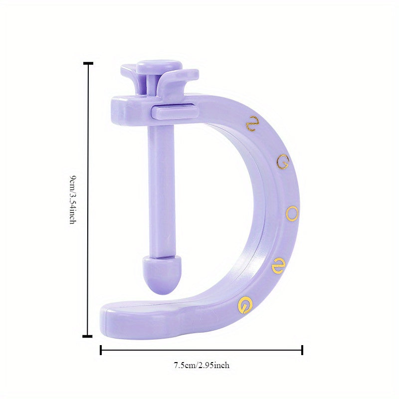 Barmoq, palma va bilak og'rig'ini kamaytirish uchun tuzilgan, teksturali tutqichga ega bo'lgan, moslashuvchan binafsha rangli qo'l va oyoq akupressura massaj qiluvchi.