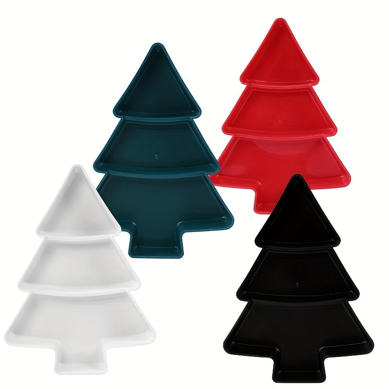 Plastic Christmas Tree Snack Tray for Parties and Gifting