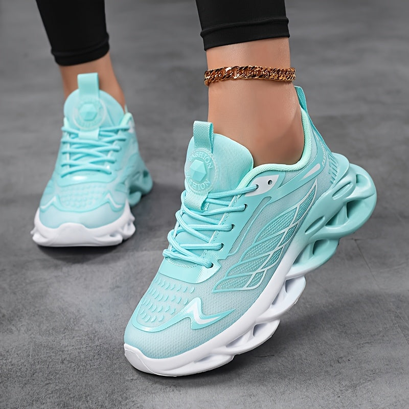 Women's Mesh Sneakers White Black Low-Top Running Casual Shoes
