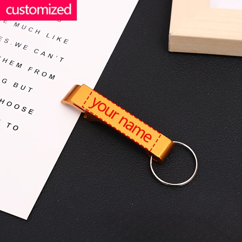 Personalized Beer Bottle Opener Keychain Alloy Logo Gift for Beer Lovers