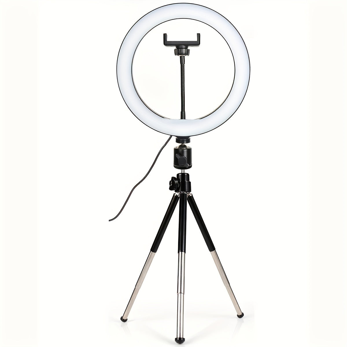 Кольцевой свет 25,4 см с штативом и держателем для телефона для фотографии и прямых трансляций